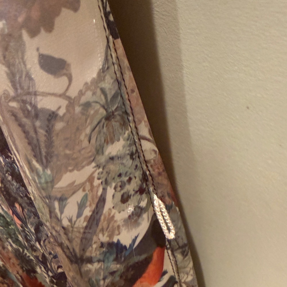 Whimsical floral bird print shift dress cottagecore artsy romantic medium - Picture 6 of 10